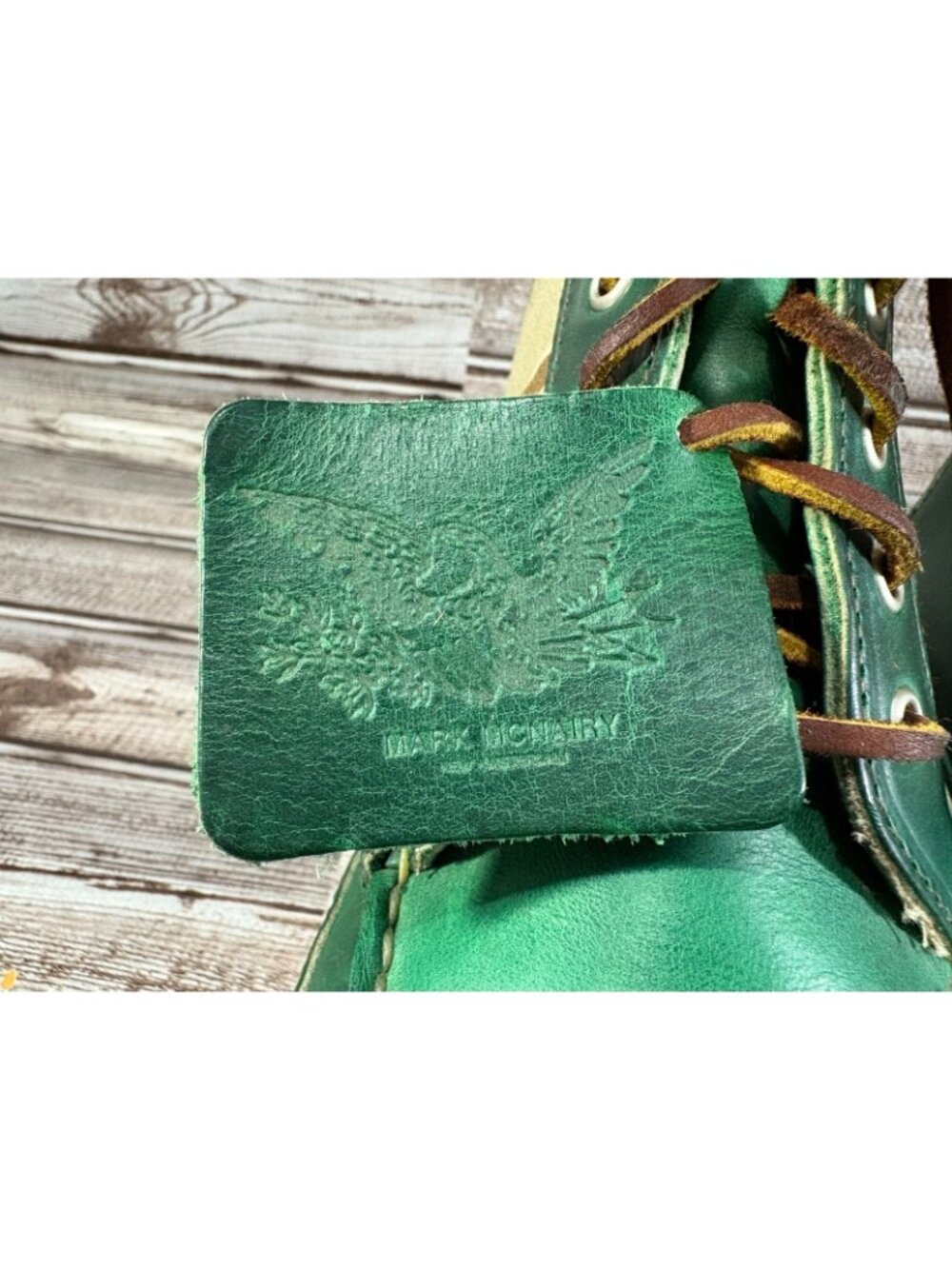 Mark McNairy New Amsterdam Eastland Berwick Sz 9 D color green made USA $550 - Picture 4 of 10